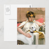 Carte Postale Cléopâtre et Whippet blanc (Devant / Derrière)