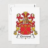 Carte Postale Clermont Family Crest (Devant / Derrière)