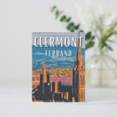Carte Postale Clermont-Ferrand Photo Vintage (Debout devant)