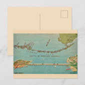 Carte Postale Clés de Floride vintage - Miami (Devant / Derrière)