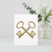 Carte Postale Clés de St Peter en or "3D" (Debout devant)