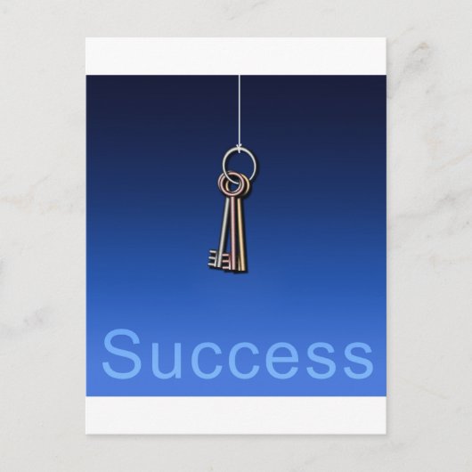 Carte Postale Clés du succès (Devant)