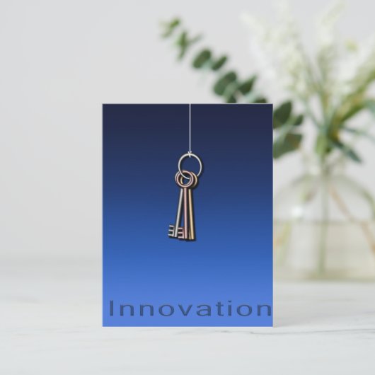 Carte Postale Clés pour innover (Debout devant)