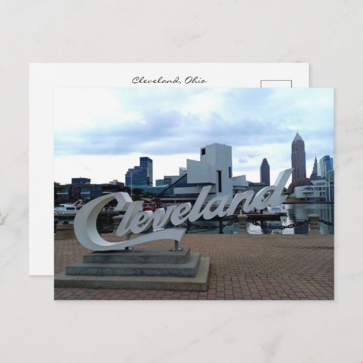 Carte Postale Cleveland Cript Sign (Devant / Derrière)