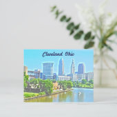 Carte postale Cleveland, OH River View (Effet Pein (Debout devant)