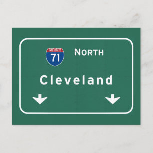 Carte Postale Cleveland Ohio oh Interstate Highway Freeway :