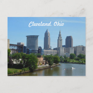 Carte postale Cleveland, Ohio River Skyline
