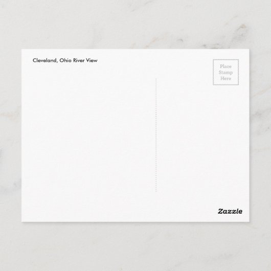 Carte Postale Cleveland, Ohio River Skyline Postcard (Curve) (Dos)