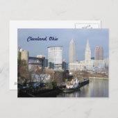 Carte postale Cleveland, Ohio River View (Devant / Derrière)