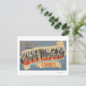 Carte Postale Cleveland, Ohio - Scènes de grandes lettres (Debout devant)