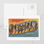 Carte Postale Cleveland, Ohio - Scènes de grandes lettres 2 (Devant / Derrière)