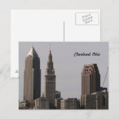 Carte postale Cleveland Ohio Skyline (Devant / Derrière)