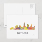 CARTE POSTALE CLEVELAND, OHIO SKYLINE WB1 - (Devant / Derrière)