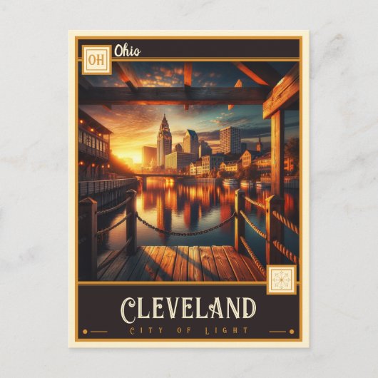 Carte Postale Cleveland, Ohio | VINTAGE (Devant)