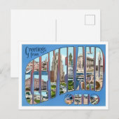 Carte postale Cleveland, Ohio Vintage Big Letters (Devant / Derrière)