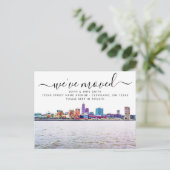 Carte postale Cleveland Skyline Moving Faire-part (Debout devant)