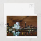 Carte Postale Cleveland Skyline pour la nuit (Devant / Derrière)