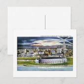 Carte Postale Cleveland Stadium Skyline à Dusk, Cleveland, Ohio (Devant / Derrière)