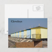 Carte Postale Cleveleys Beach Huts (Devant / Derrière)