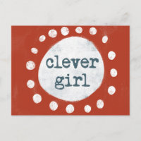 Carte postale Clever Girl