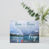 Carte Postale Clientèle pluie référencement immobilier marketing (Debout devant)