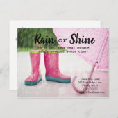 Carte Postale Clientèle pluie référencement immobilier vente (Devant / Derrière)