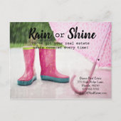 Carte Postale Clientèle pluie référencement immobilier vente (Devant)