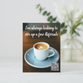 Carte Postale clients de latte référencement marketing immobilie (Debout devant)