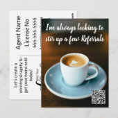 Carte Postale clients de latte référencement marketing immobilie (Devant / Derrière)