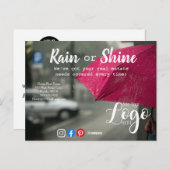 Carte Postale Clients de pluie référencement marketing immobilie (Devant / Derrière)