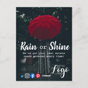 Carte Postale Clients de pluie référencement marketing immobilie