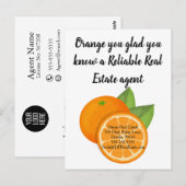 Carte Postale clients latte référencer vente immobilier (Devant / Derrière)