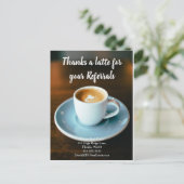 Carte Postale clients latte référencer vente immobilier (Debout devant)