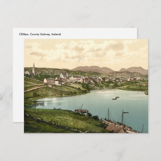 Carte Postale Clifden, Comté de Galway, Irlande (Devant / Derrière)