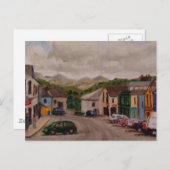 Carte Postale Clifden Irlande Cityscape Impressionniste Peinture (Devant / Derrière)
