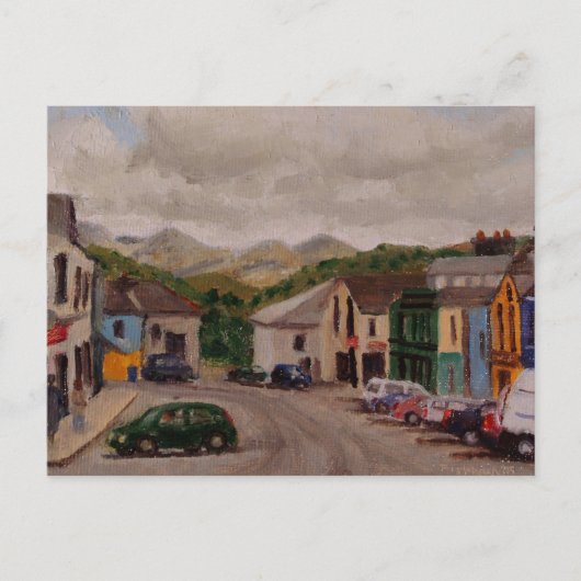 Carte Postale Clifden Irlande Cityscape Impressionniste Peinture (Devant)