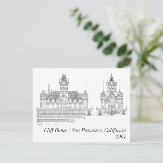 Carte postale Cliff House 1907 (Debout devant)