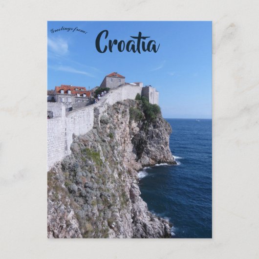 Carte Postale Cliff in Dubrovnik Croatia (Devant)