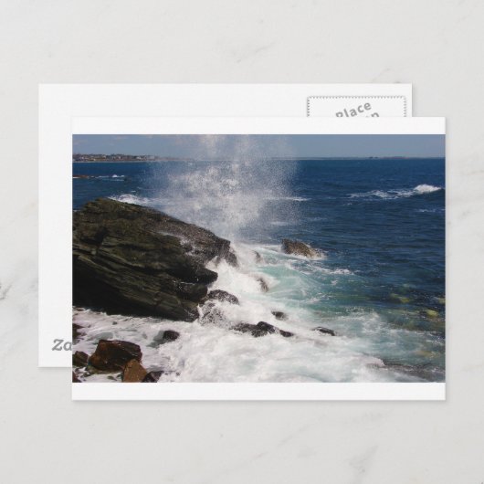 Carte Postale Cliff Walk à Newport, RI (Devant / Derrière)