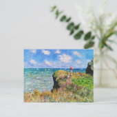 Carte Postale Cliff Walk at Pourville by Claude Monet (Debout devant)