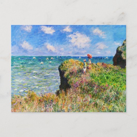 Carte Postale Cliff Walk at Pourville by Claude Monet (Devant)