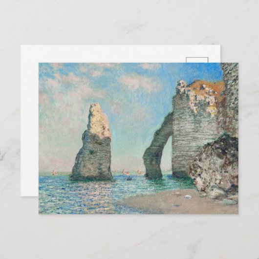 Carte Postale Cliffs at Étretat ,Claude Monet (Devant / Derrière)