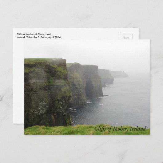 Carte Postale Cliffs of Moher (Devant / Derrière)