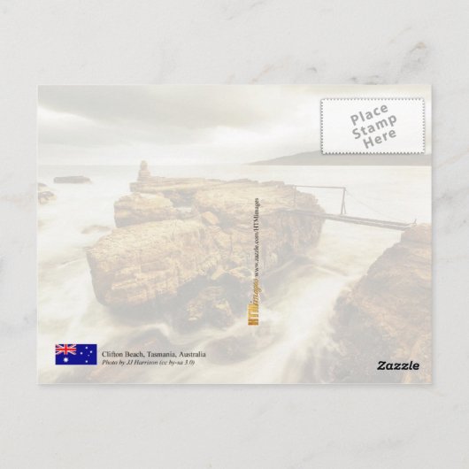 Carte Postale Clifton Beach, Tasmanie, Australie (Dos)