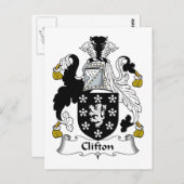 Carte Postale Clifton Family Crest (Devant / Derrière)