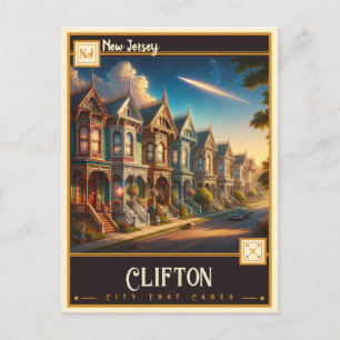 Carte Postale Clifton, New Jersey Vintage