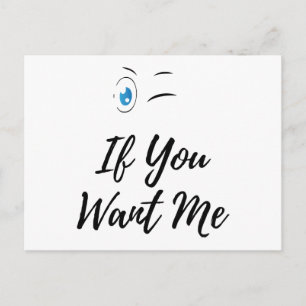 Carte Postale Clignez si vous me voulez drôle hommes