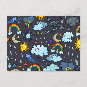 Carte Postale Climat météo Arrière - plan ciel saisonnier 