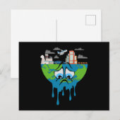Carte Postale Climate Change Planet Future Earth CO2 Poison Idea (Devant / Derrière)