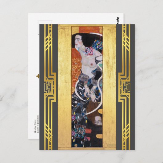 Carte Postale Climt Restored Judith II Salome Art nouveau (Devant / Derrière)